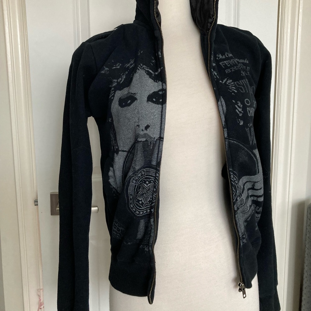 OBEY zippered sweatshirt jacket in EUC